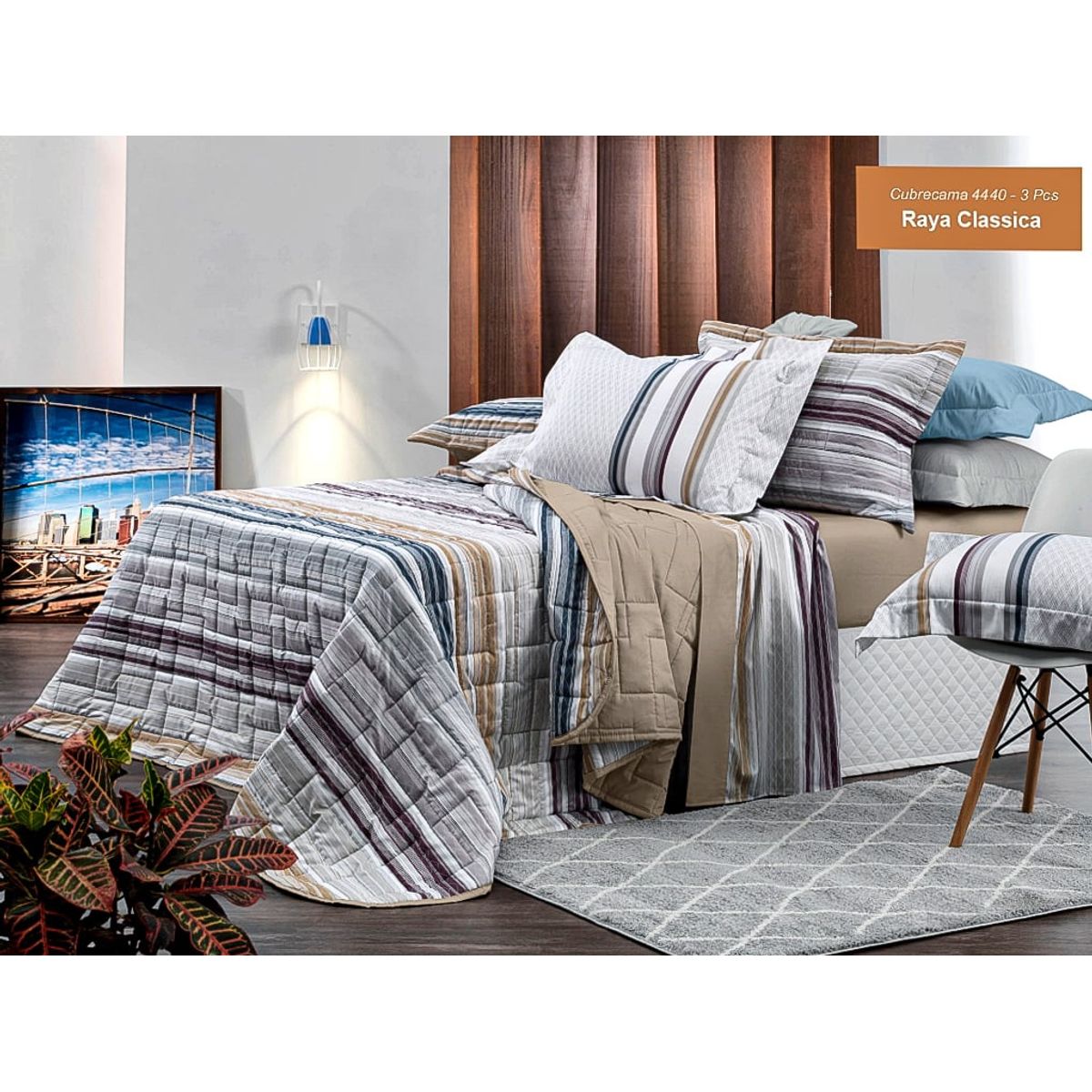 ALTENBURG - Cubrecama   100% Algodón Pima 200 Hilos 2 Plazas - CLASICO