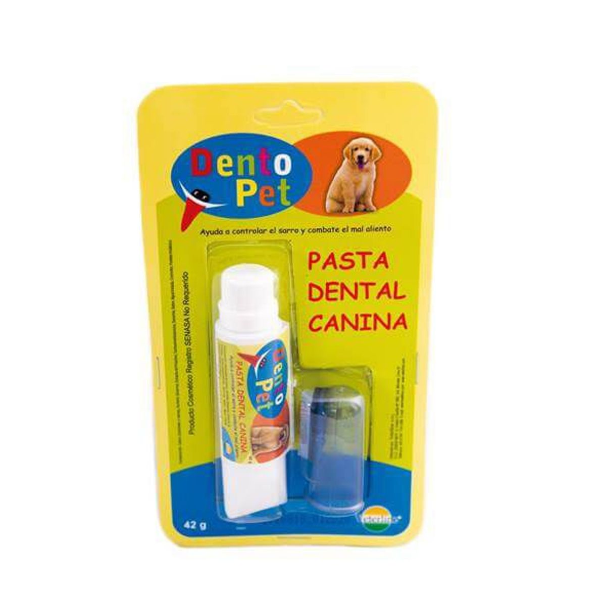 GENERICO - PASTA DENTAL PARA PERROS CON CEPILLO DENTOPET MASCOTAS