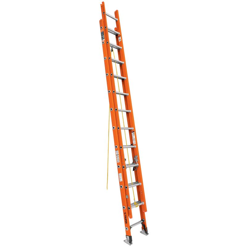 TRUPER - Escalera de extensión, tipo II, 24 peldaños, fibra de vidrio