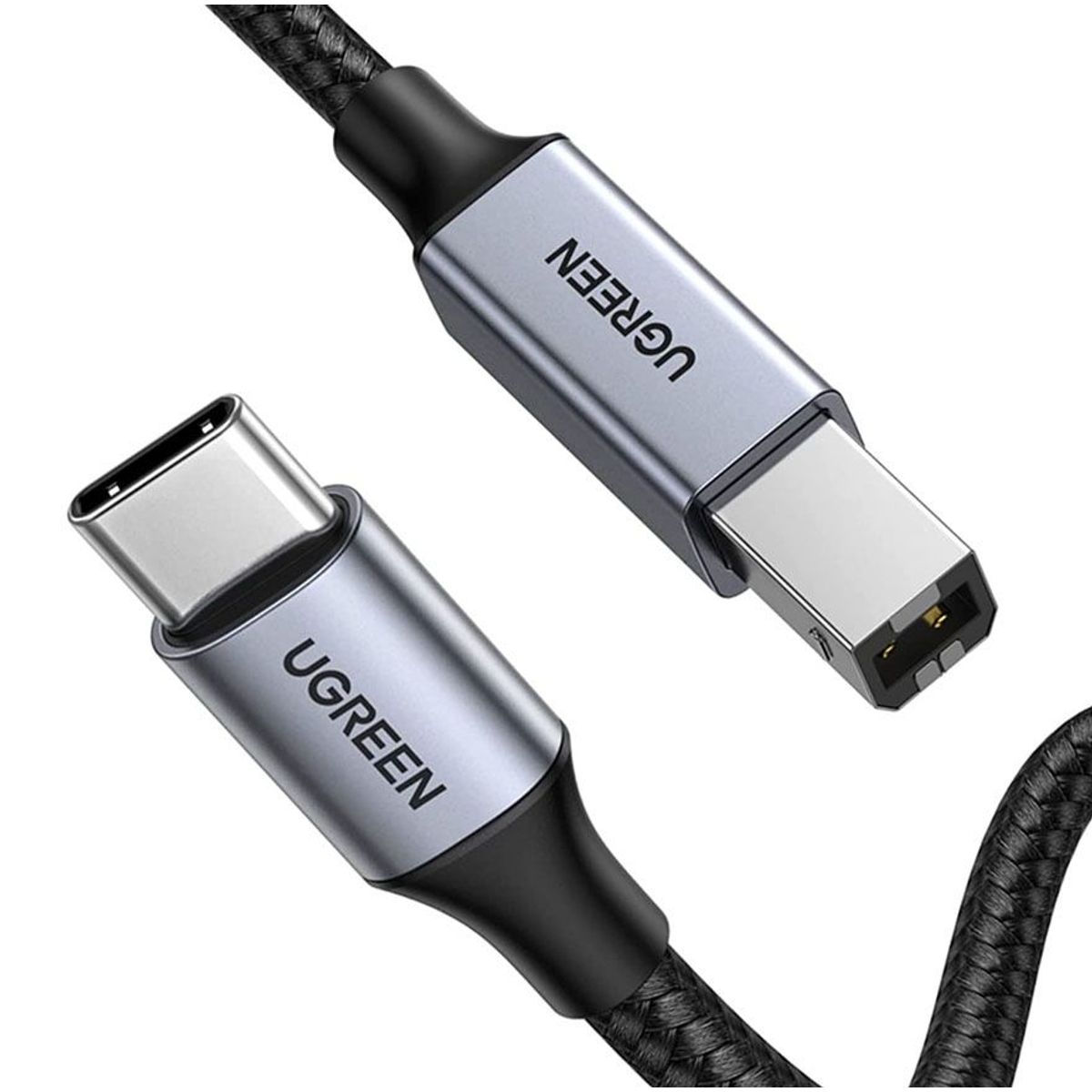 UGREEN - Cable USB C Tipo B PREMIUM 1m Impresoras Nylon PC MacBook
