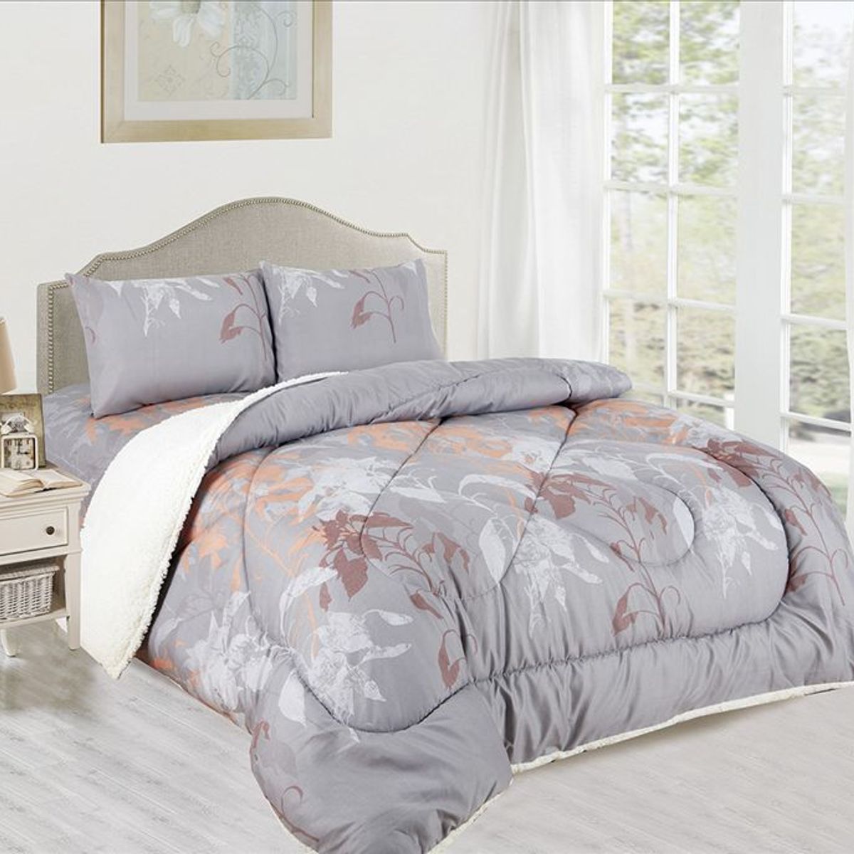 CASATEX - Edredón Tela Hipoalergénico con Carnero 2Plz  Set de Sábanas