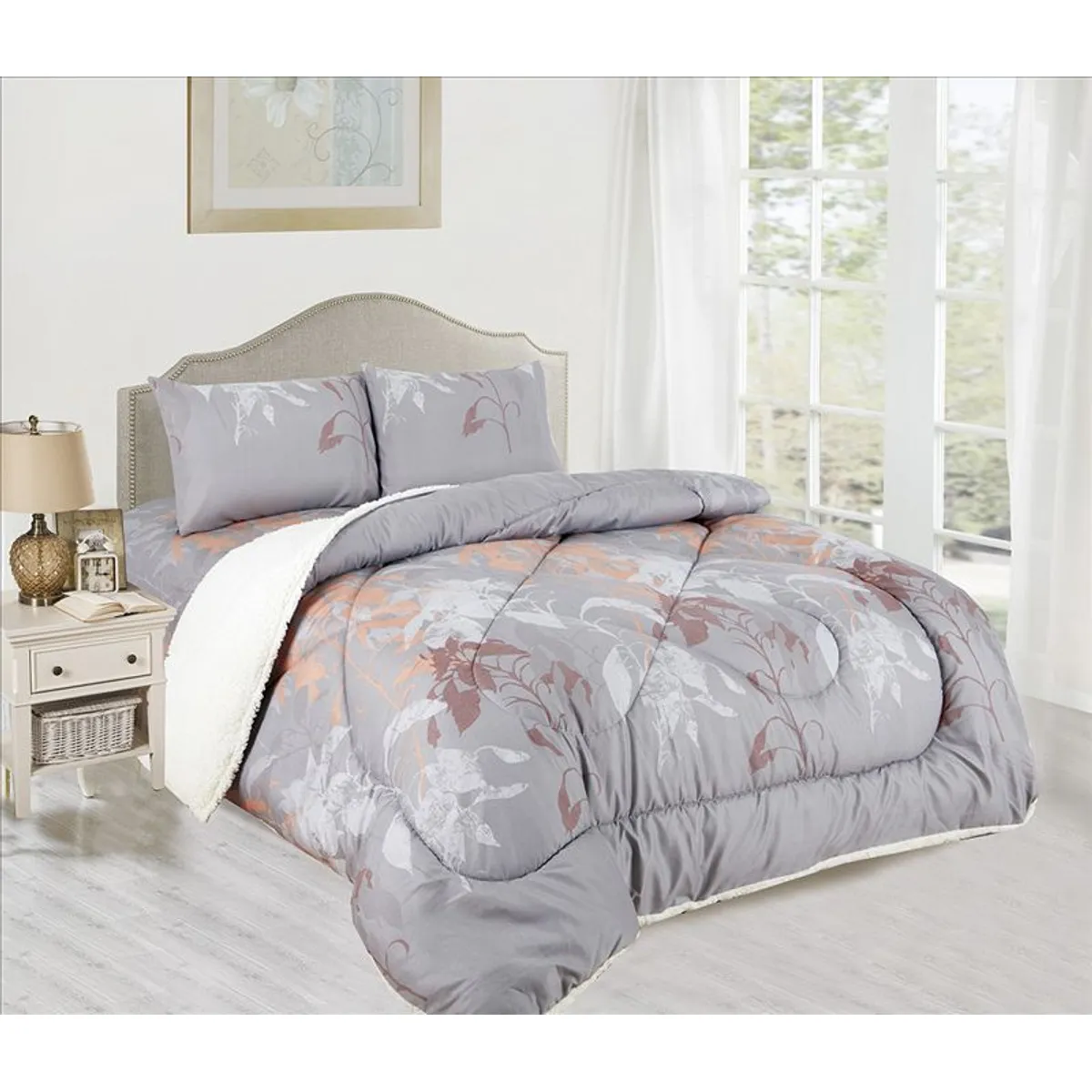 CASATEX - Edredón Tela Hipoalergénico con Carnero 2Plz  Set de Sábanas