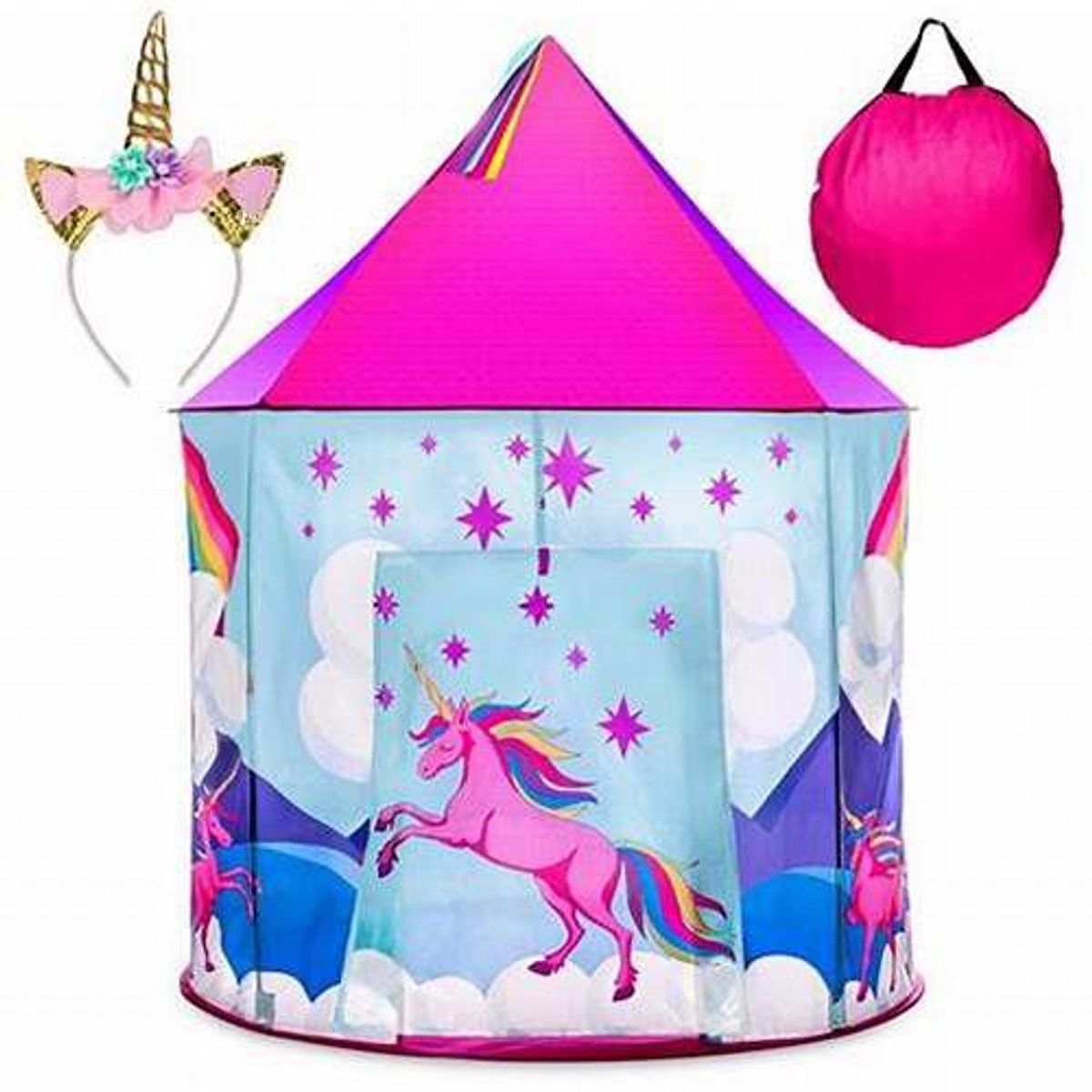 GENERICO - Carpa Castillo Casita Armable para Niñas Unicornio