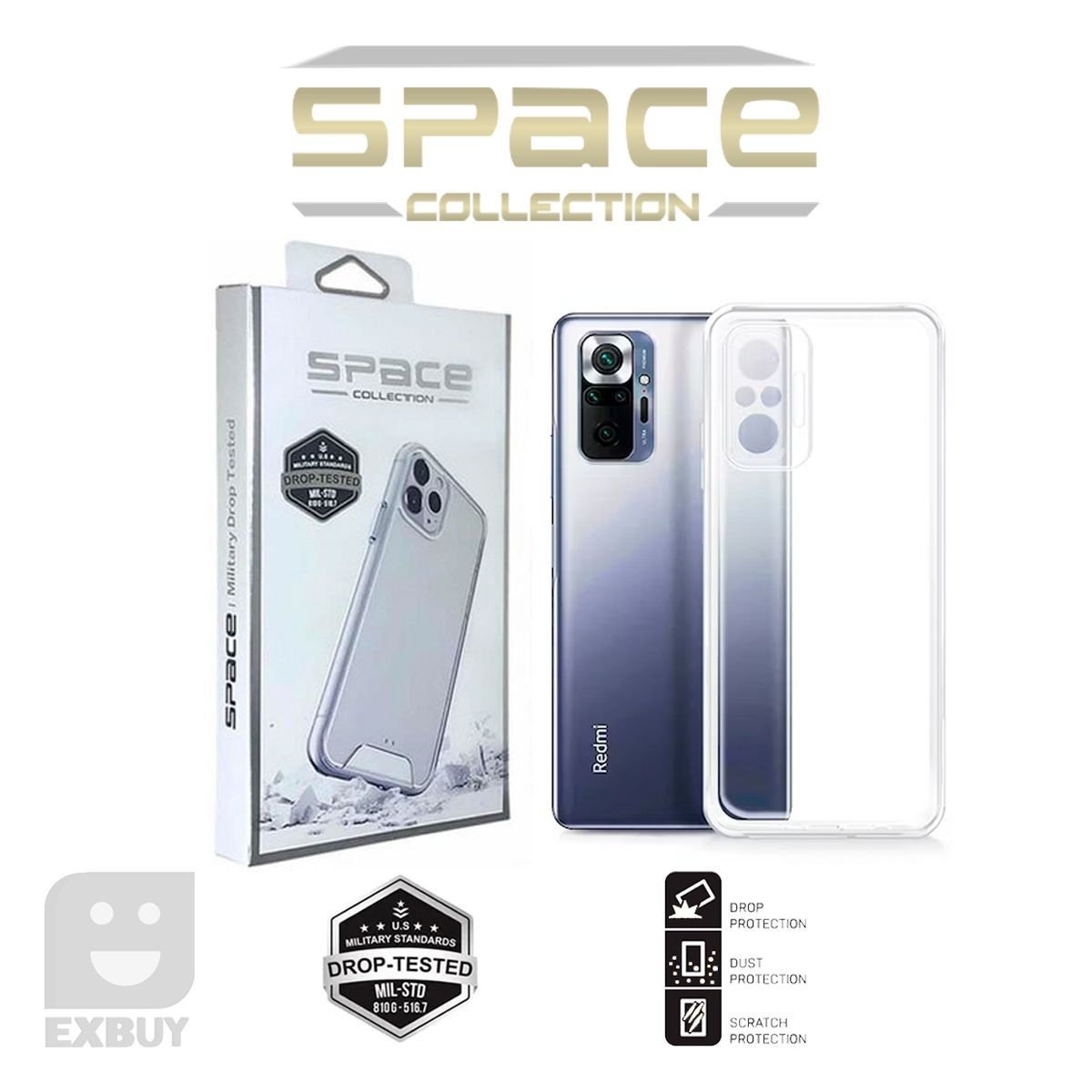 GENERICO - Case Space para Xiaomi Redmi Note 10 Pro 4G.