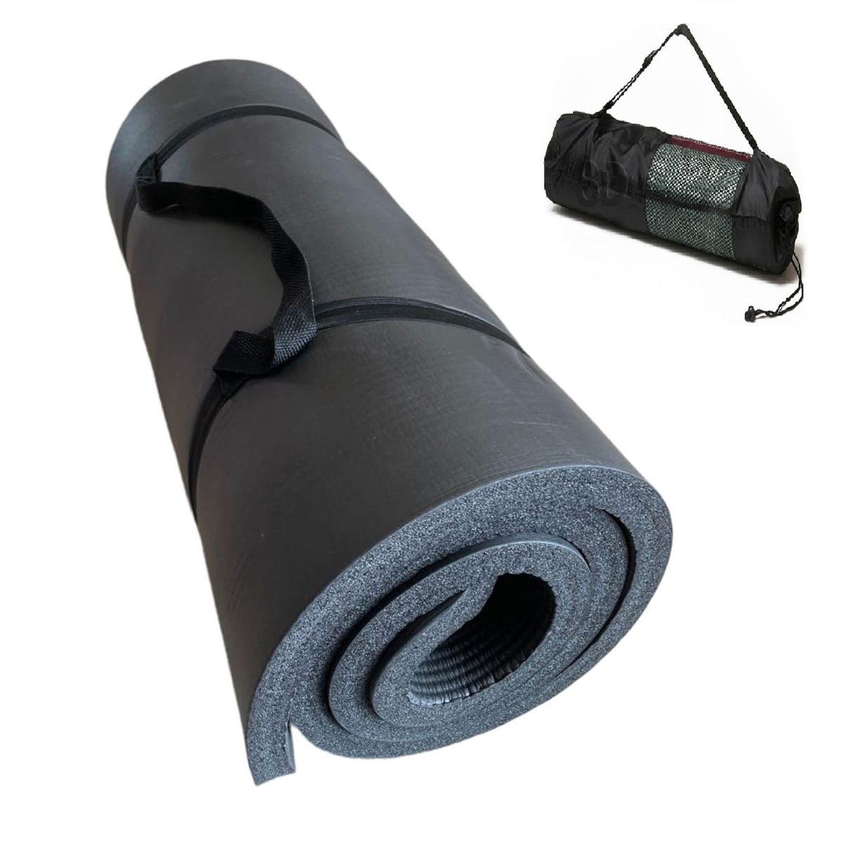 GENERICO - Mat de yoga 20 mm esterilla colchoneta negro