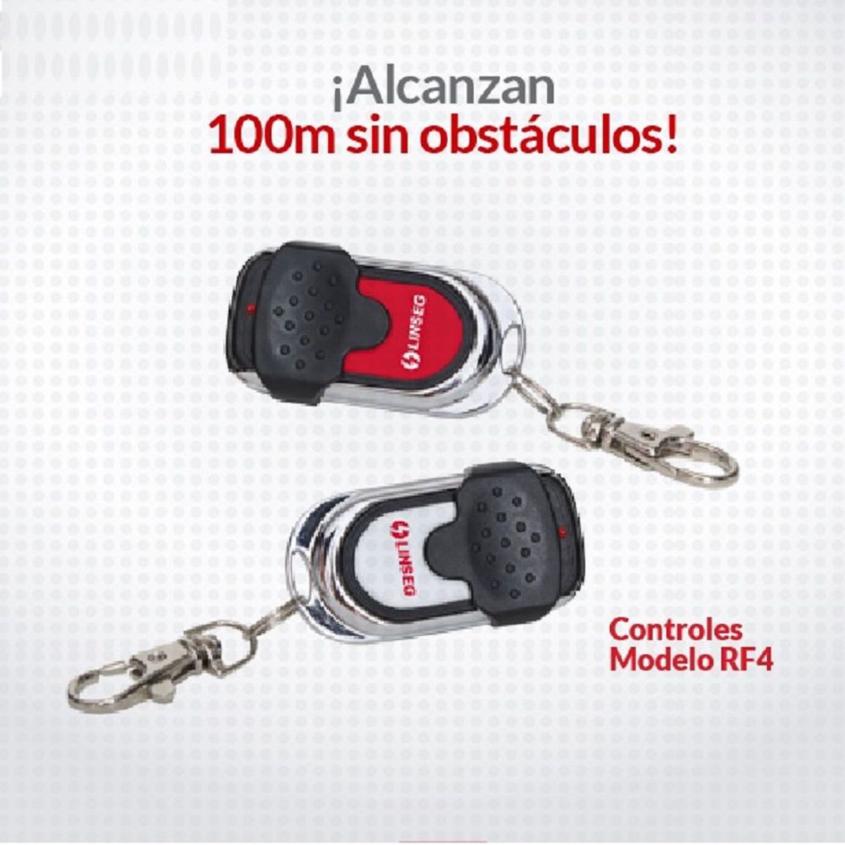 GENERICO - Control Remoto para panel alarma Linseg RF4 100 mtrs