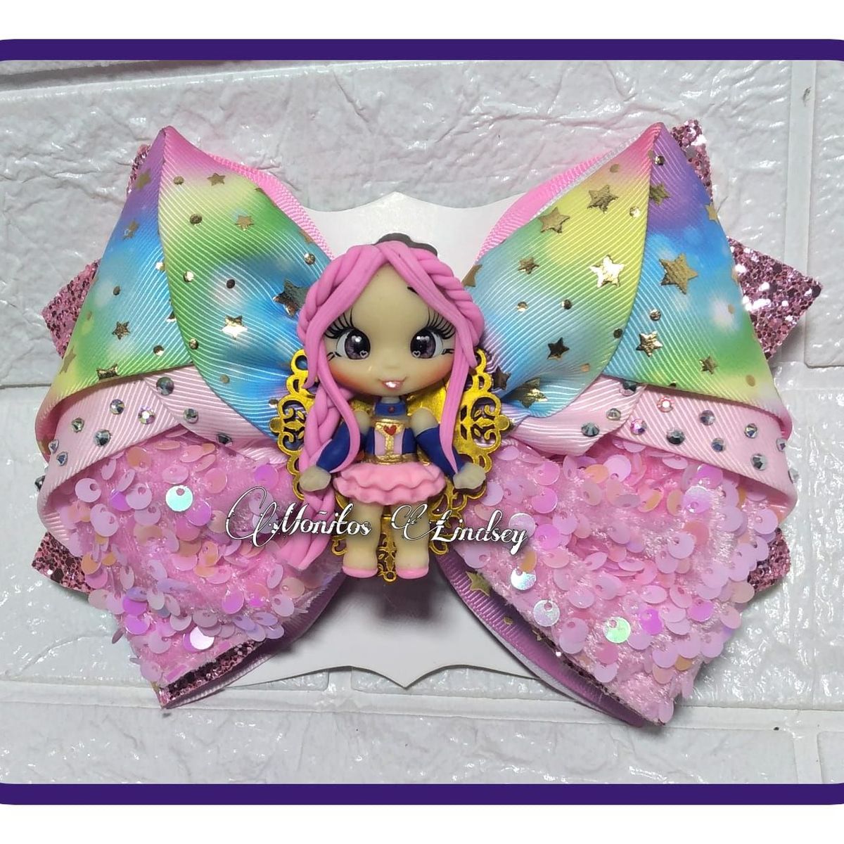 GENERICO - Maxilazo Pampin Gancho para Cabello Niña - Moñitos Lindsey