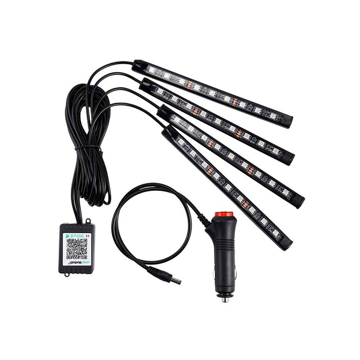 GENERICO - Luz De Salon Admosferico Rgb Musical Control Auto Camioneta