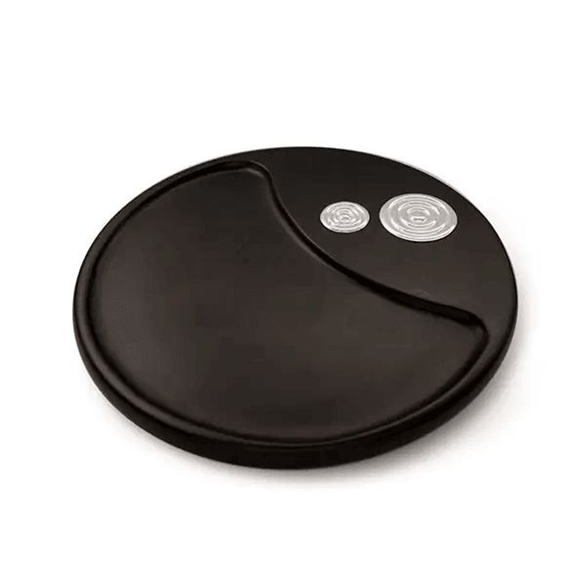 ARGENTARIA - Quesera 30cm con Aplique Espiral - Plata y Madera