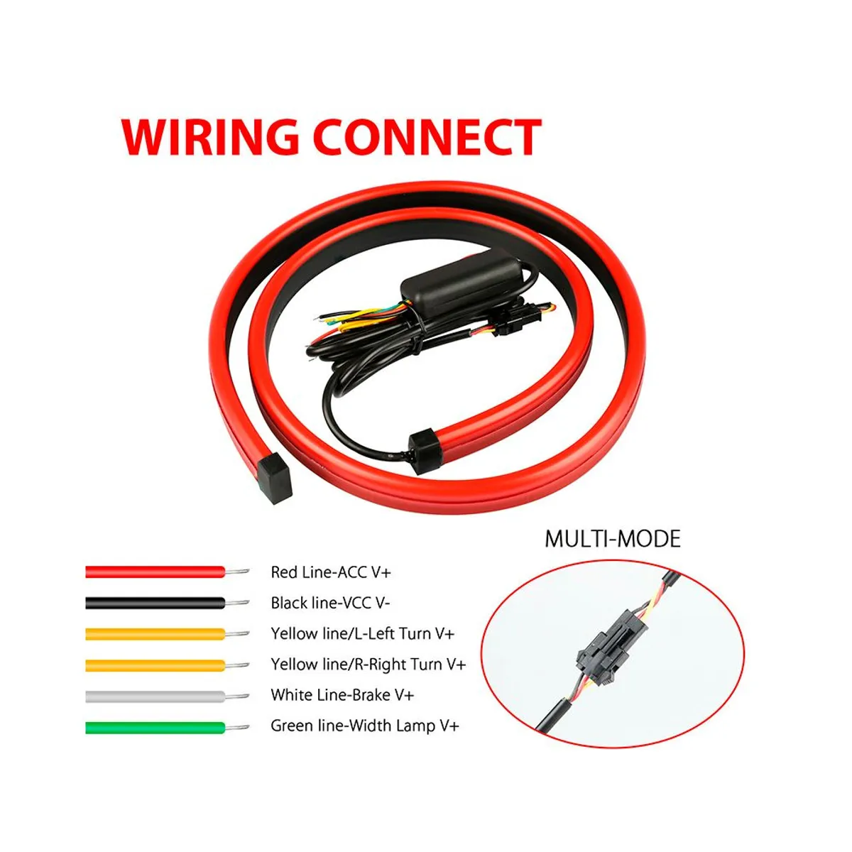 GENERICO - Luz De Freno Led Parabrisa Posterior Multifuncion Auto