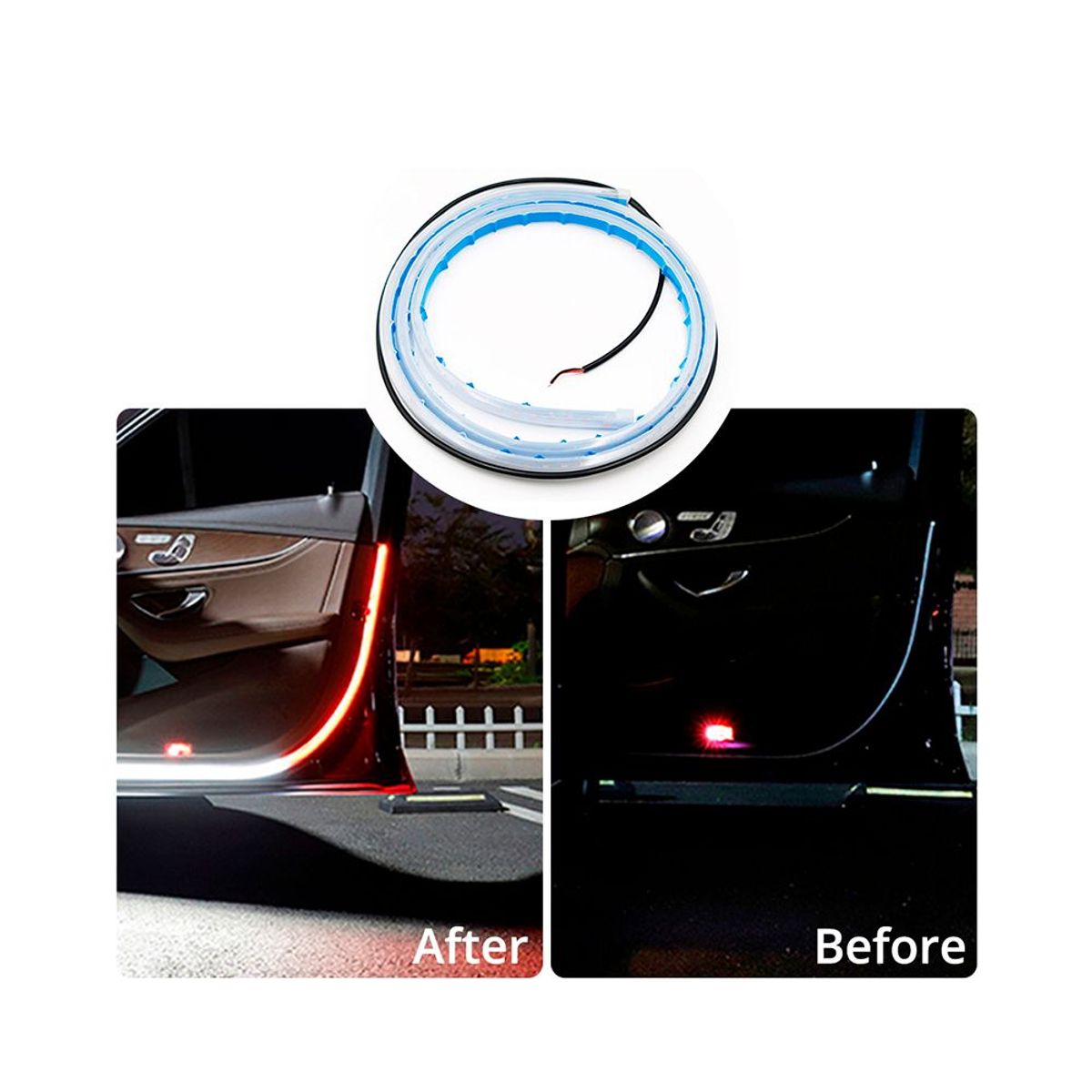 GENERICO - Luz De Puertas Led Rojoblanco Seguridad Y Elegancia