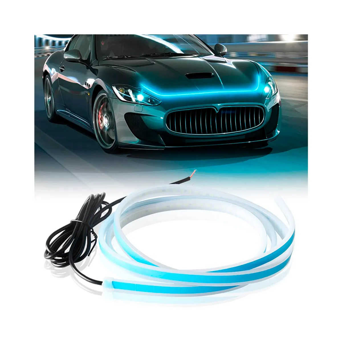 GENERICO - Luz Led De Capo Azul Elegante DiseÃ±o Auto Camioneta