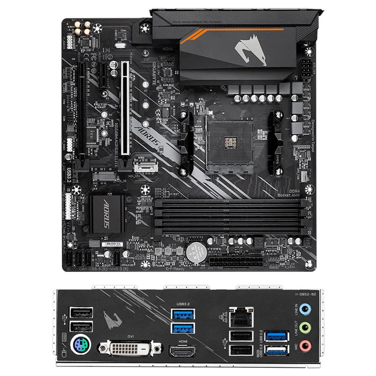 GIGABYTE - Motherboard Gigabyte B550M AORUS ELITE Chipset AMD B550 AM4 mATX