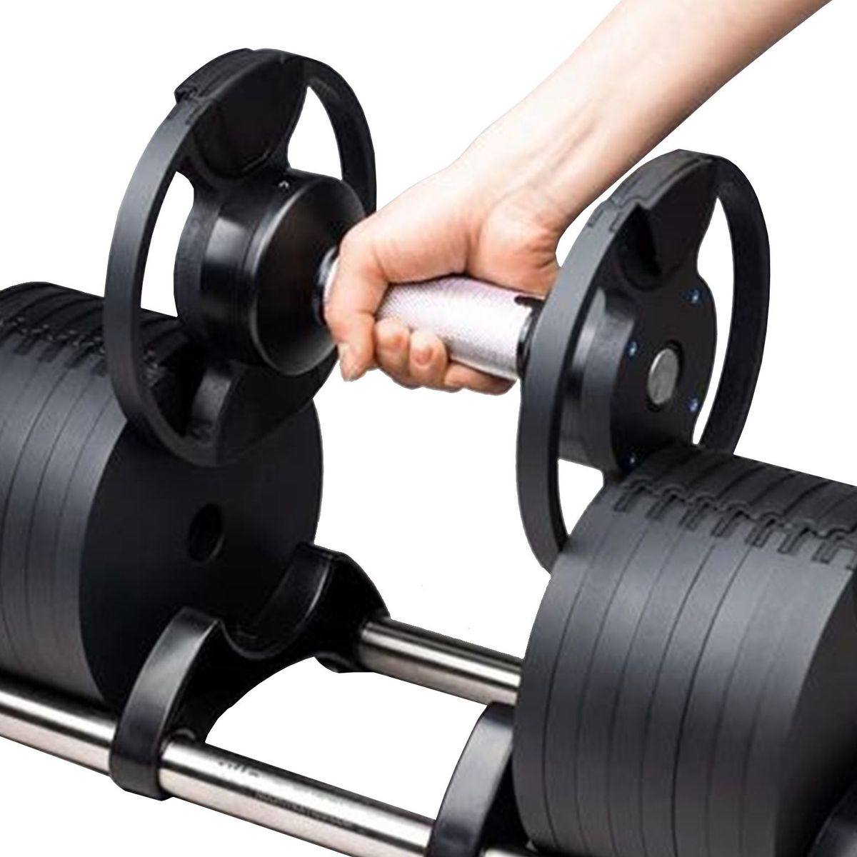 GENERICO - Set de mancuernas regulables en peso hasta 32kg por lado