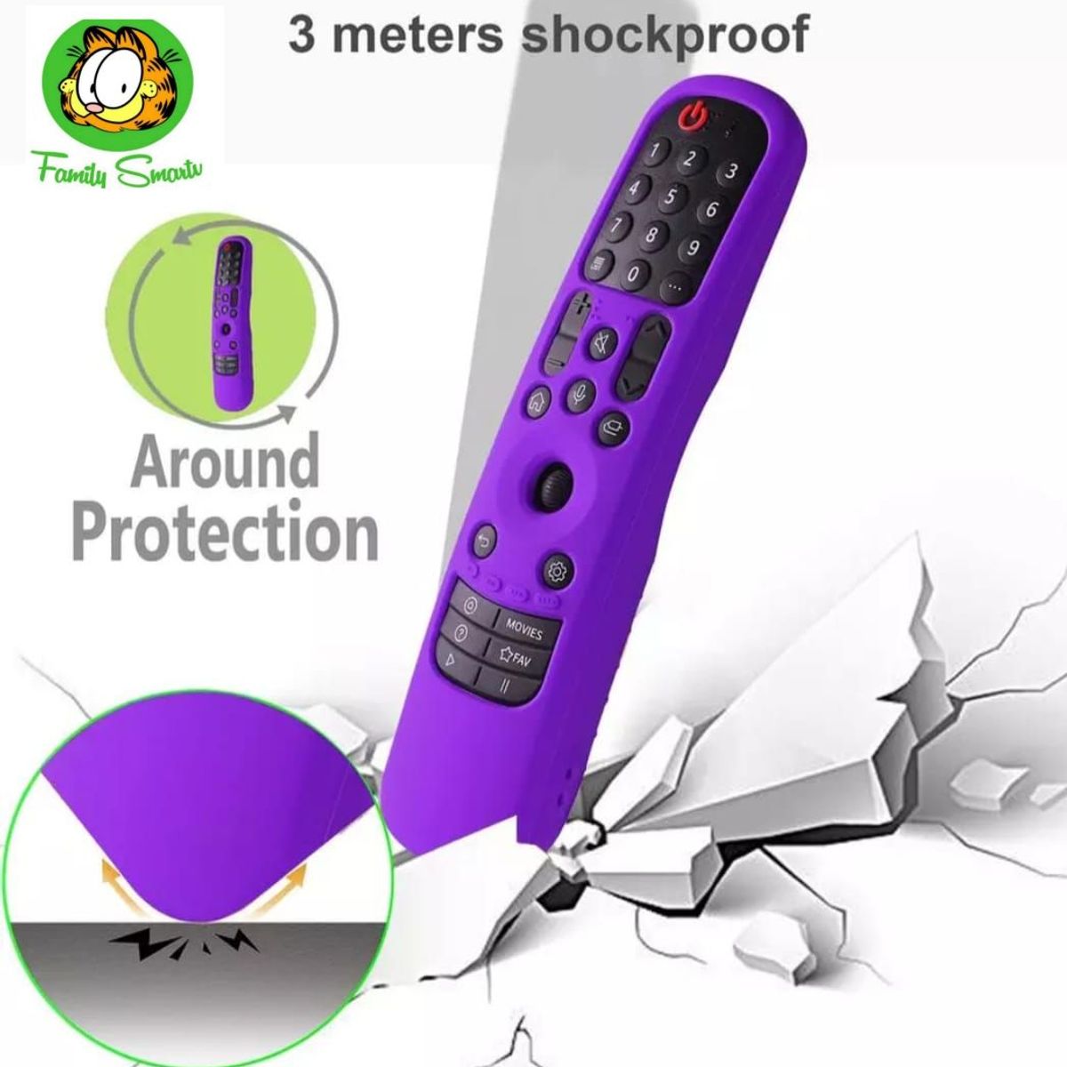 SIKAI - Funda Control Lg Magic An-mr23ga Protector Anticaída Purpura