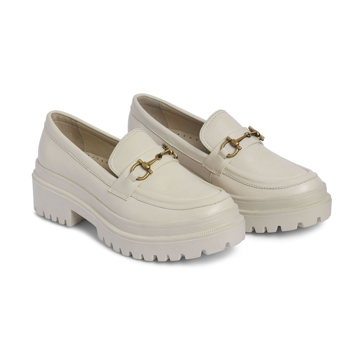 M'ANDINA - Mocasines de cuero Vienna Almendra