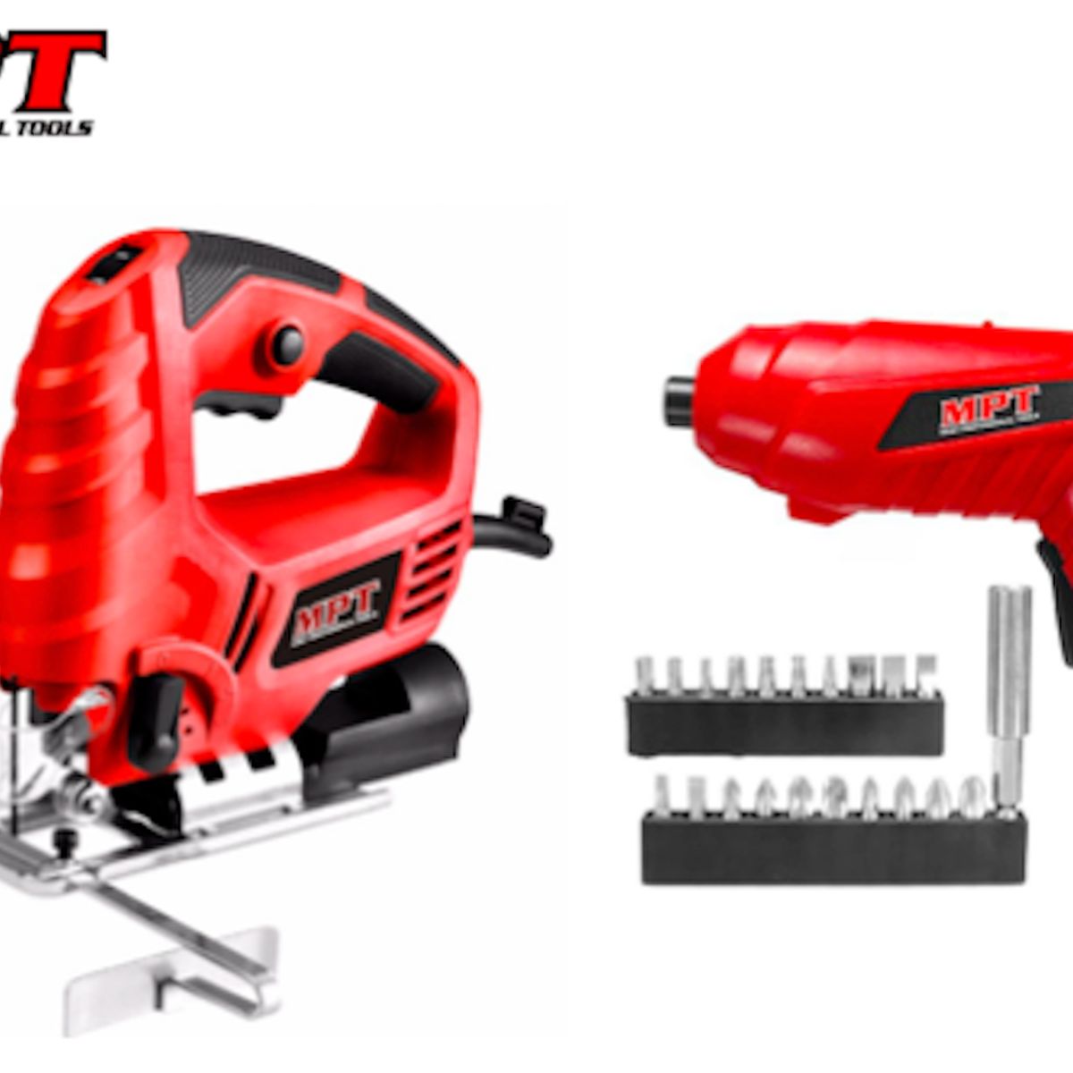 GENERICO - COMBO DESTORNILLADOR INALAMBRICO  CALADORA ELECTRICA 550W MPT TOOLS