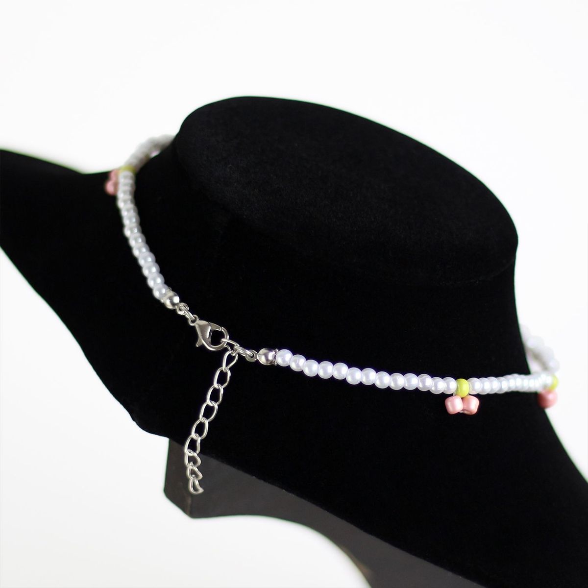 MANYA - Collar Mini Perlas Cherry Rosado