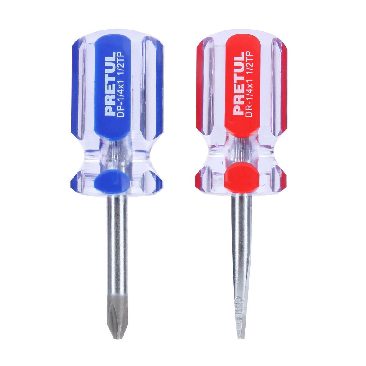 PRETUL - Dúo de desarmadores 1/4 x 1-1/2" mango de PVC Pretul