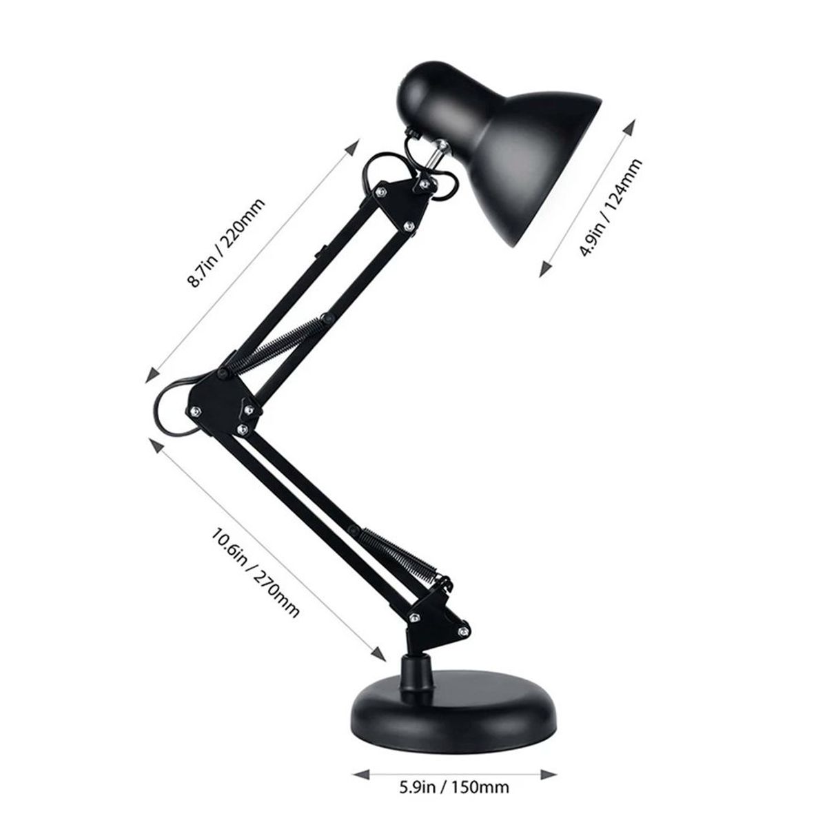 GENERICO - Lámpara De Escritorio Con Brazo Ajustable De Metal Giratorio