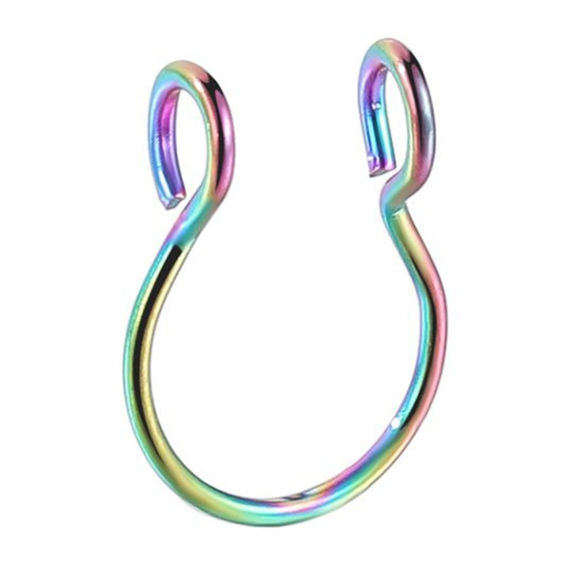 GENERICO - Piercing septum falso argolla para nariz multicolor