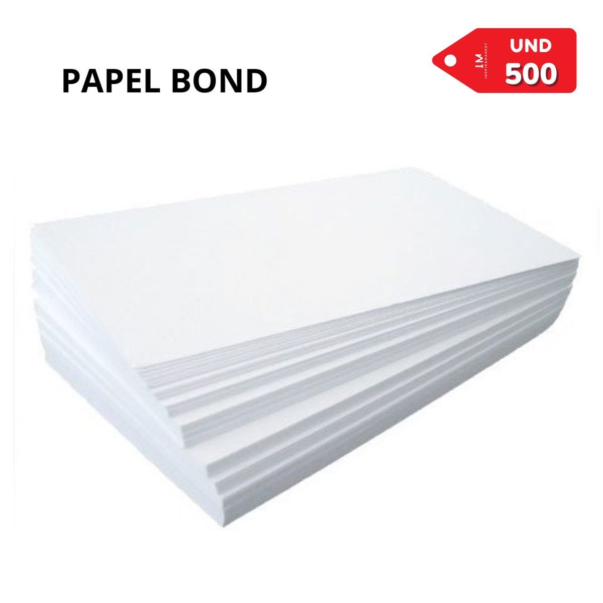 INSPIRA MARKET - Paquete 500 hojas bond A4