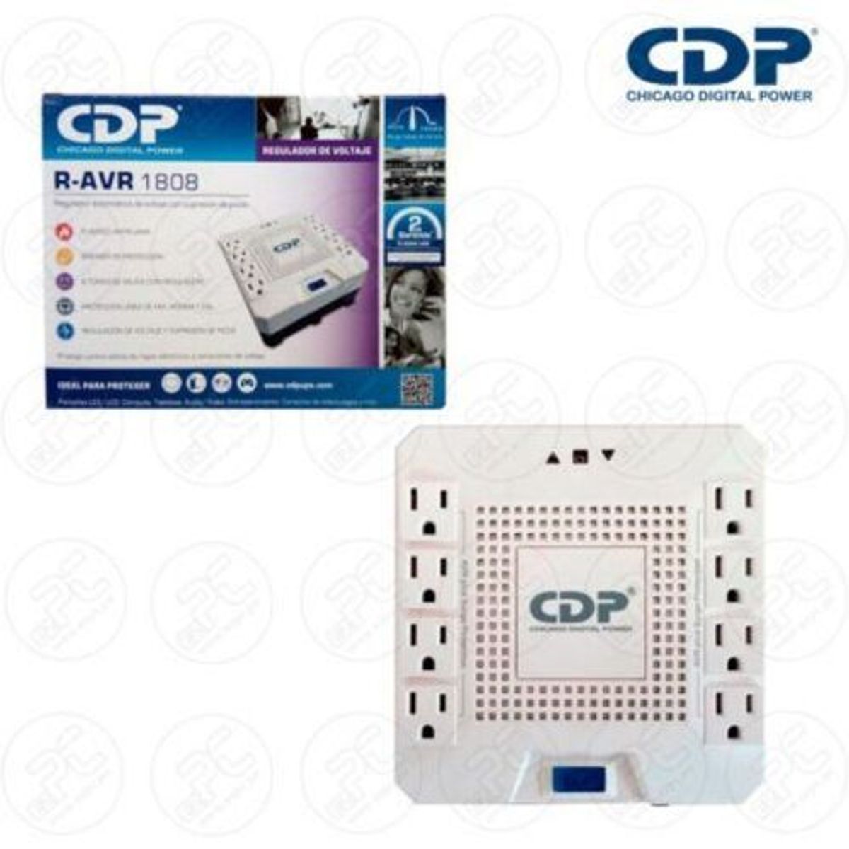 CDP - ESTABILIZADOR CDP R-AVR1808I 1800VA/1000W 8 SALIDAS