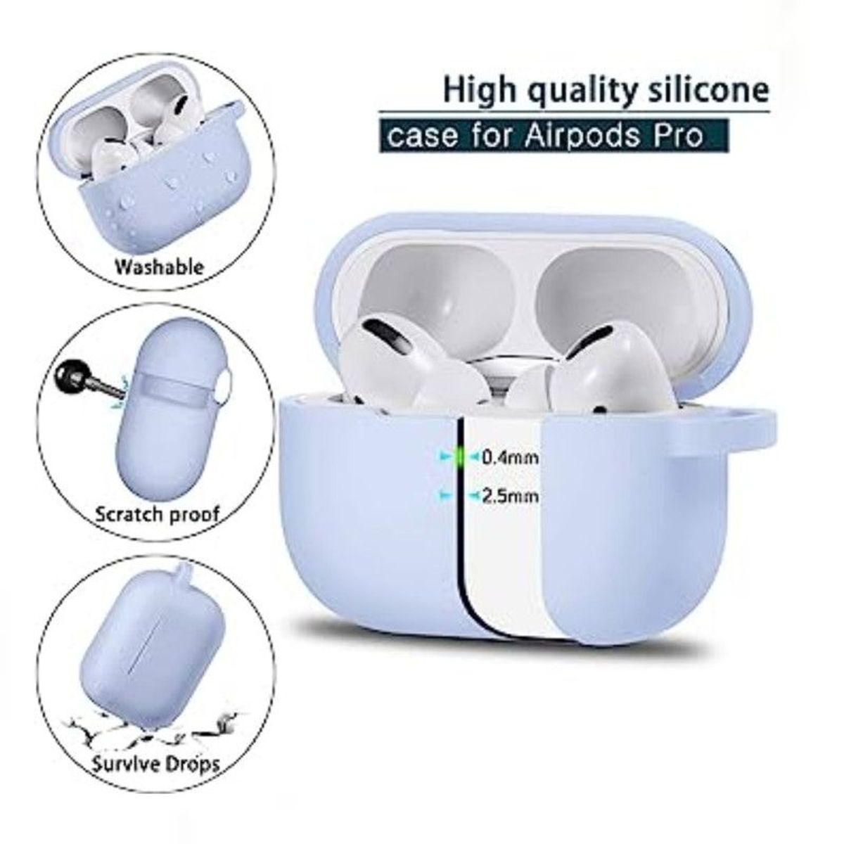 OEM - Funda de Silicona Para Airpods Pro2 - LAVANDA.