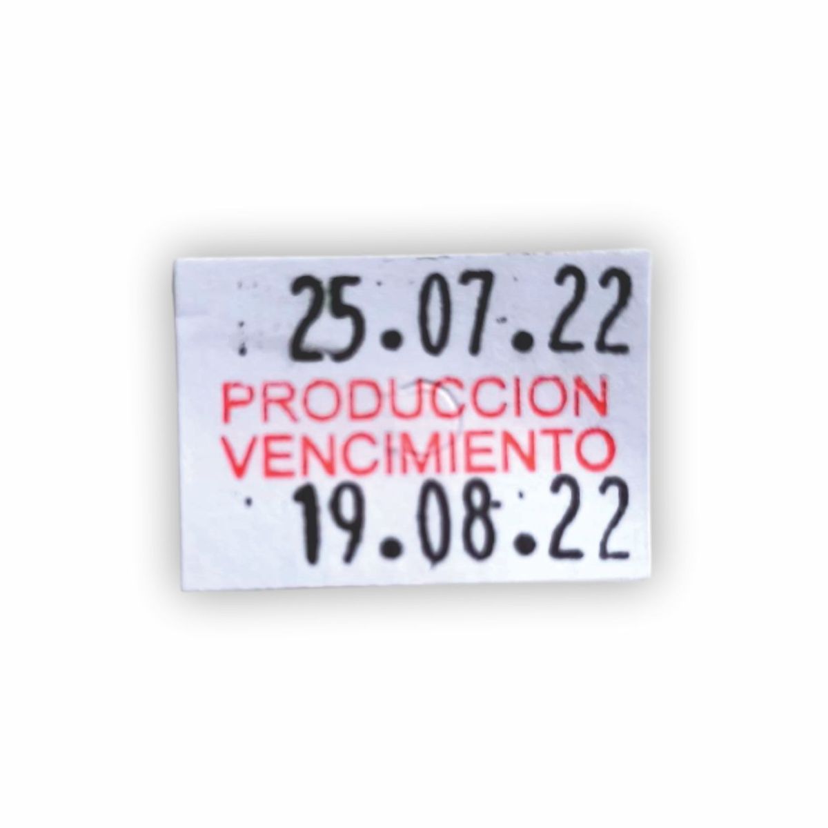 GENERICO - Etiquetas De Producción y Vencimiento Para Etiquetadora.