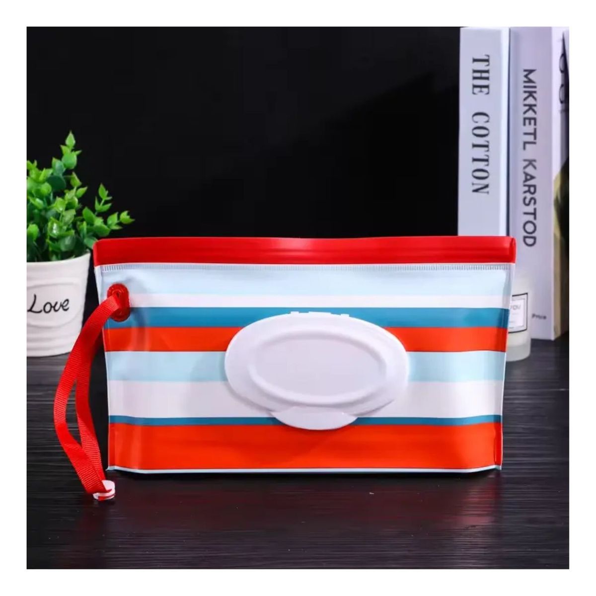 GENERICO - Porta Paños Toallitas Tipo Sobre Rayas