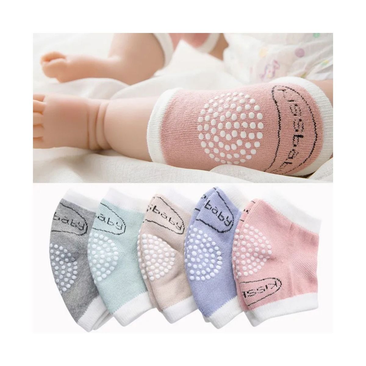 GENERICO - Rodilleras Gateo Pads Niñas Pack x 3 Pares