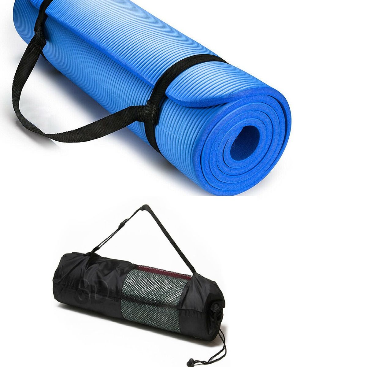 GENERICO - Mat de yoga 20 mm colchoneta esterilla azul