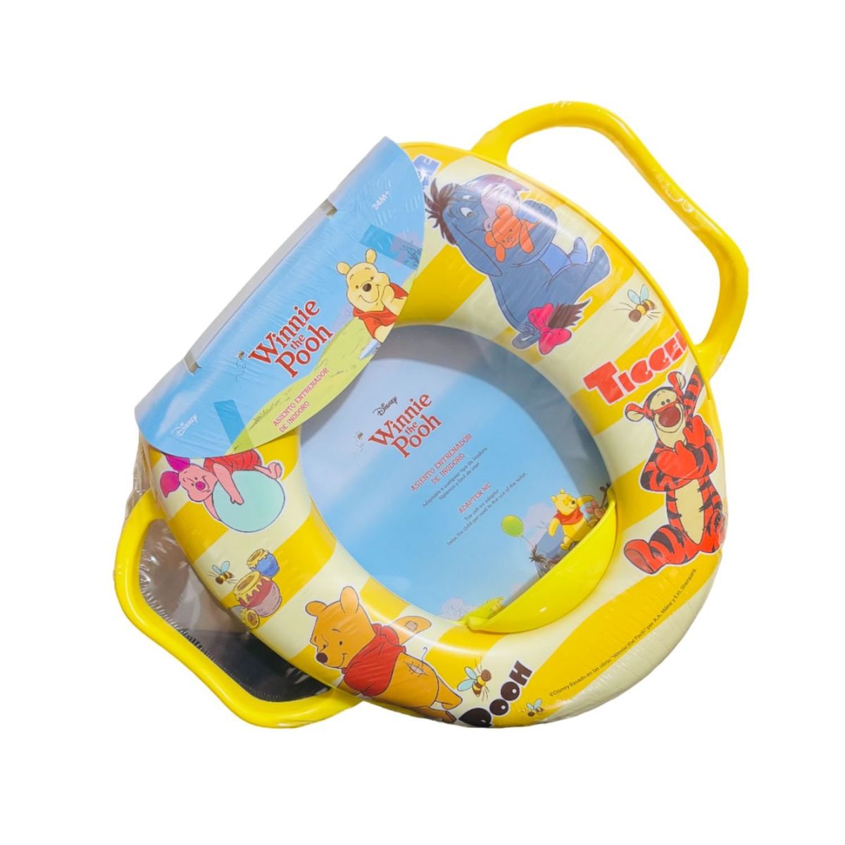 DISNEY - Asiento Adaptador de Inodoro con Asa Disney Winnie Pooh