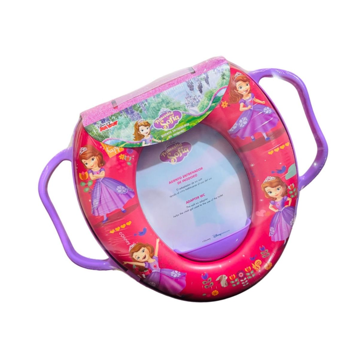 DISNEY - Asiento Adaptador de Inodoro con Asa Disney Princesa Sofia