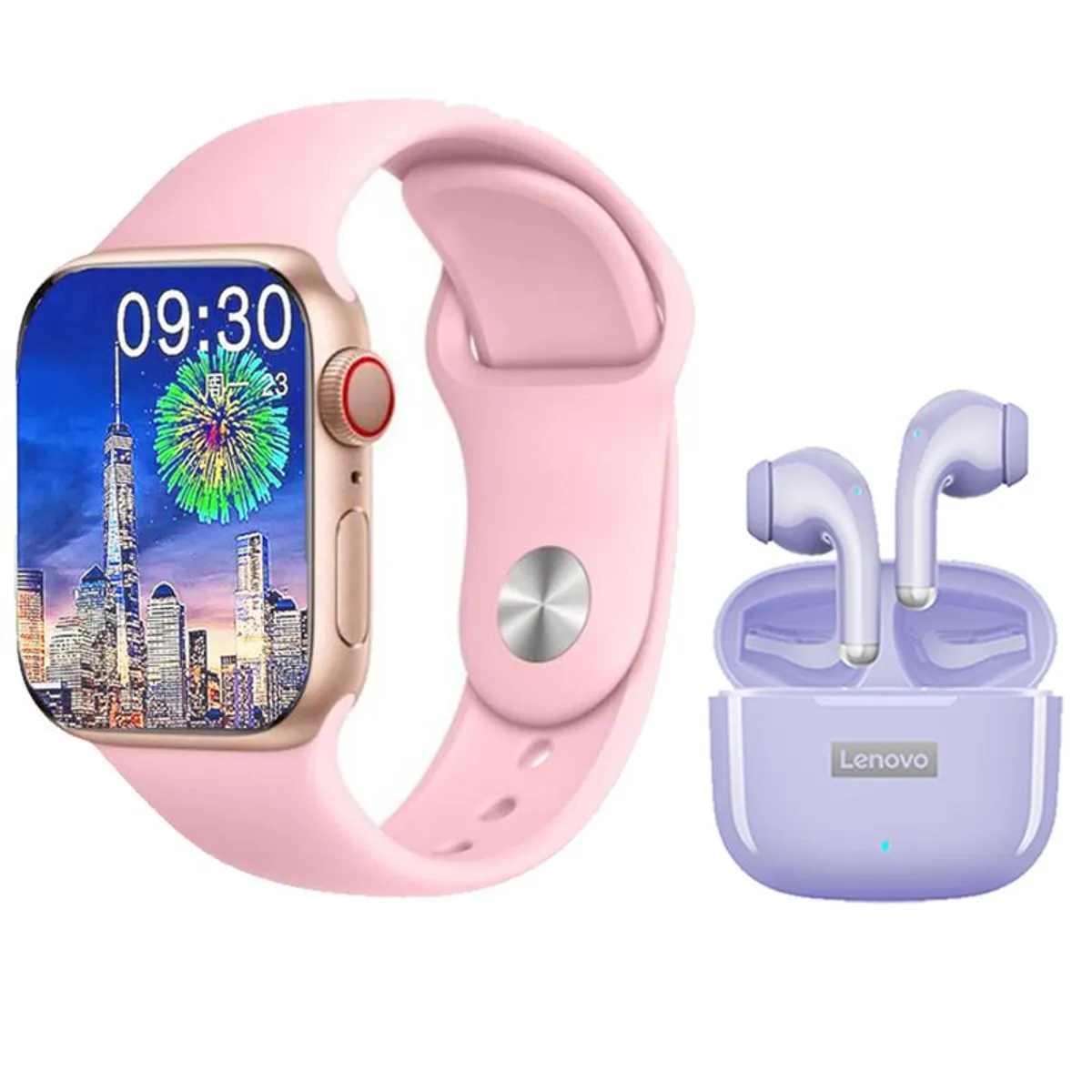 LENOVO - Audífonos Lenovo LP40 Pro-Morado Tws y Toumi Watch S9 Pro-P