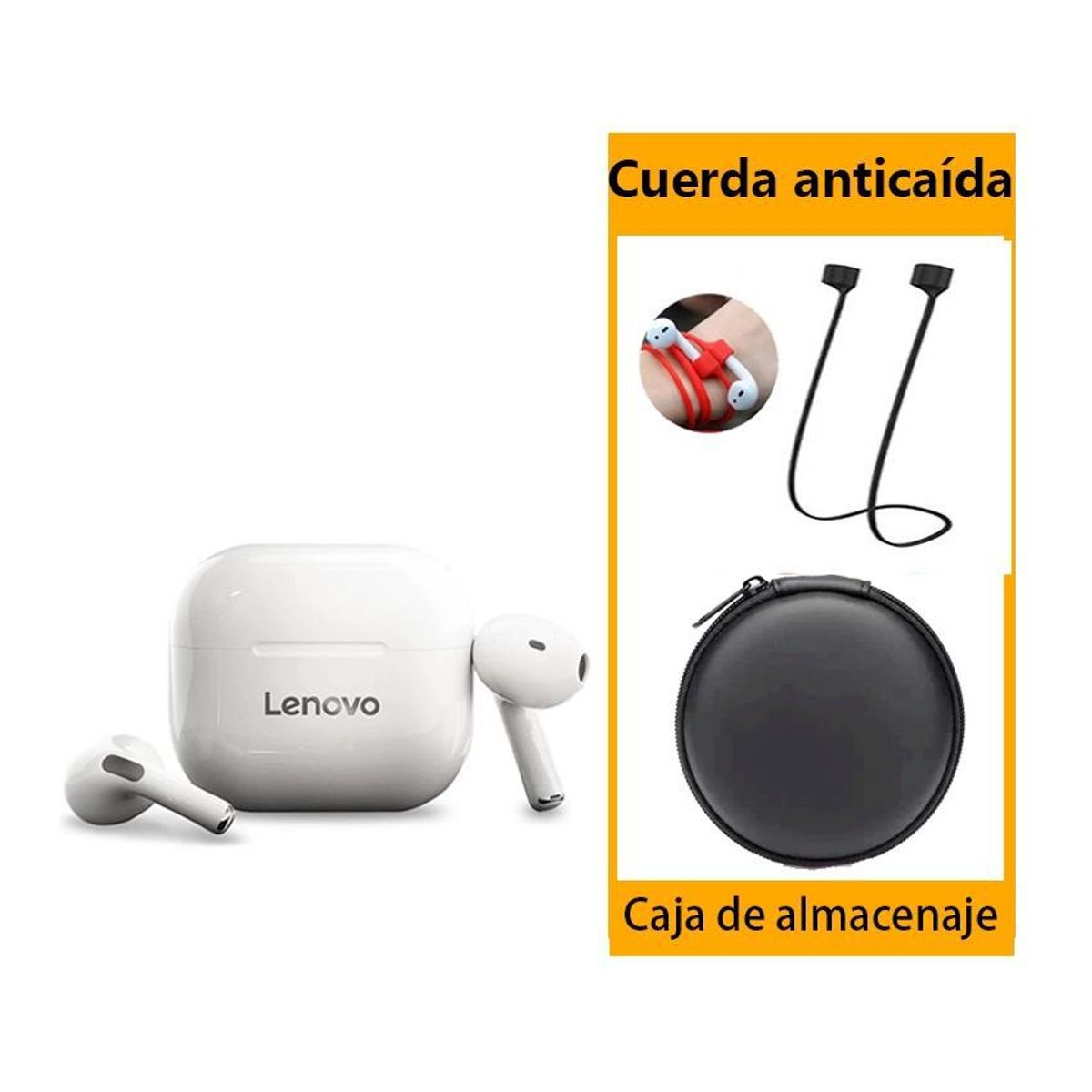 LENOVO - Lenovo LP40 Audífonos TWS y Toumi Bolsa de almacenamiento