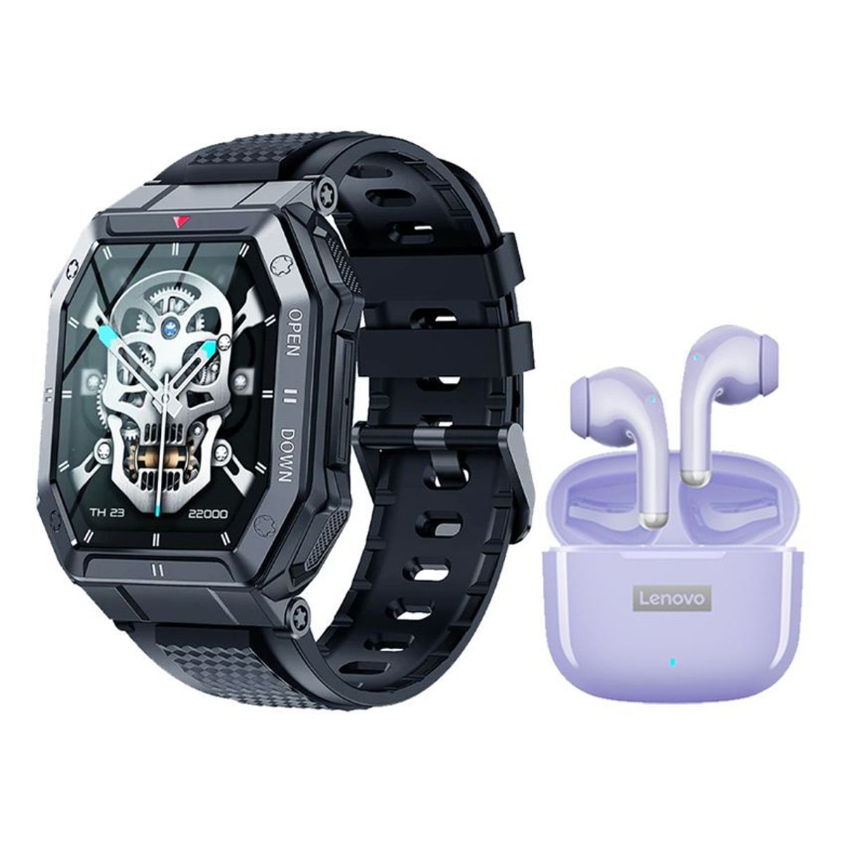 LENOVO - Lenovo LP40 Pro De Audífonos tws y Toumi GT3 Reloj inteligente