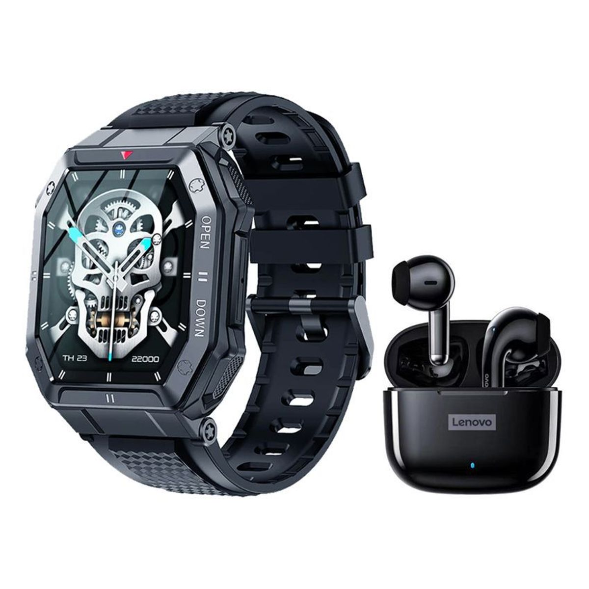 LENOVO - Lenovo LP40 Pro Audífonos tws y Toumi GT3 Reloj inteligente