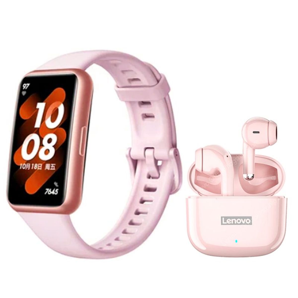 HUAWEI - Huawei Band 7 De Reloj Pulsera inteligente y Audífonos Lenovo LP40 Pro