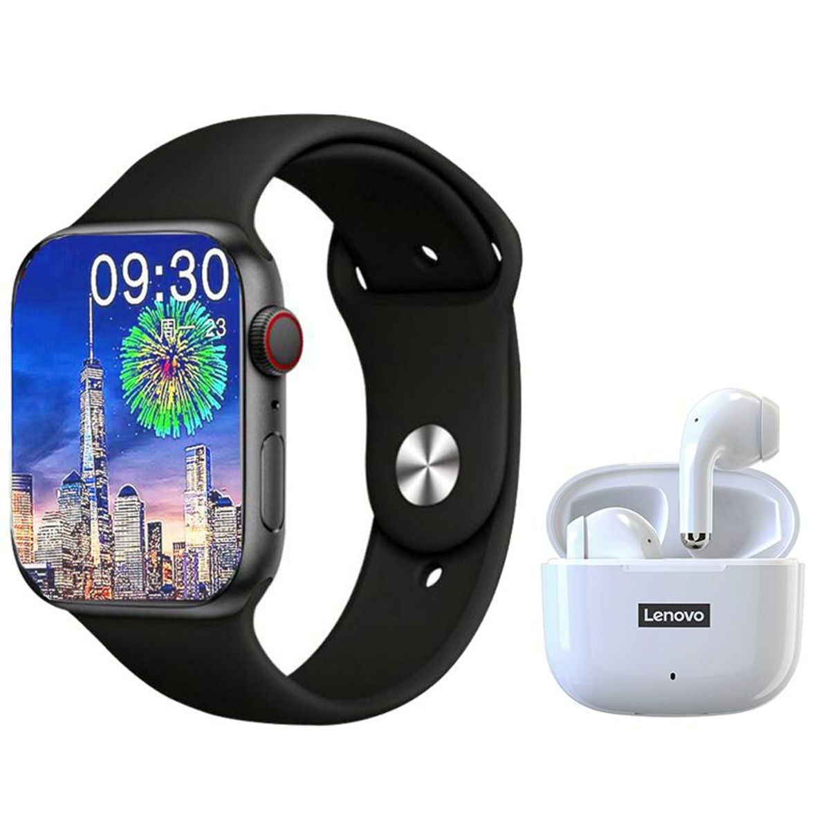 LENOVO - Lenovo LP40 Pro Audífonos-Blanco y Toumi S9 Pro-B Reloj inteligente