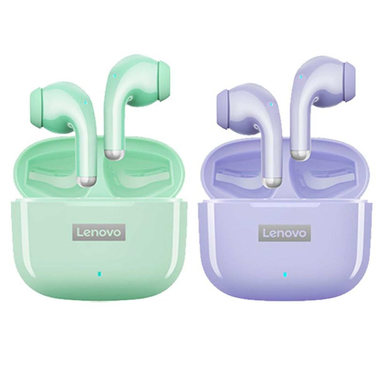 LENOVO - SEt 2 De Audífonos Lenovo LP40 Pro  Bluetooth 5.1-Morado y Verde