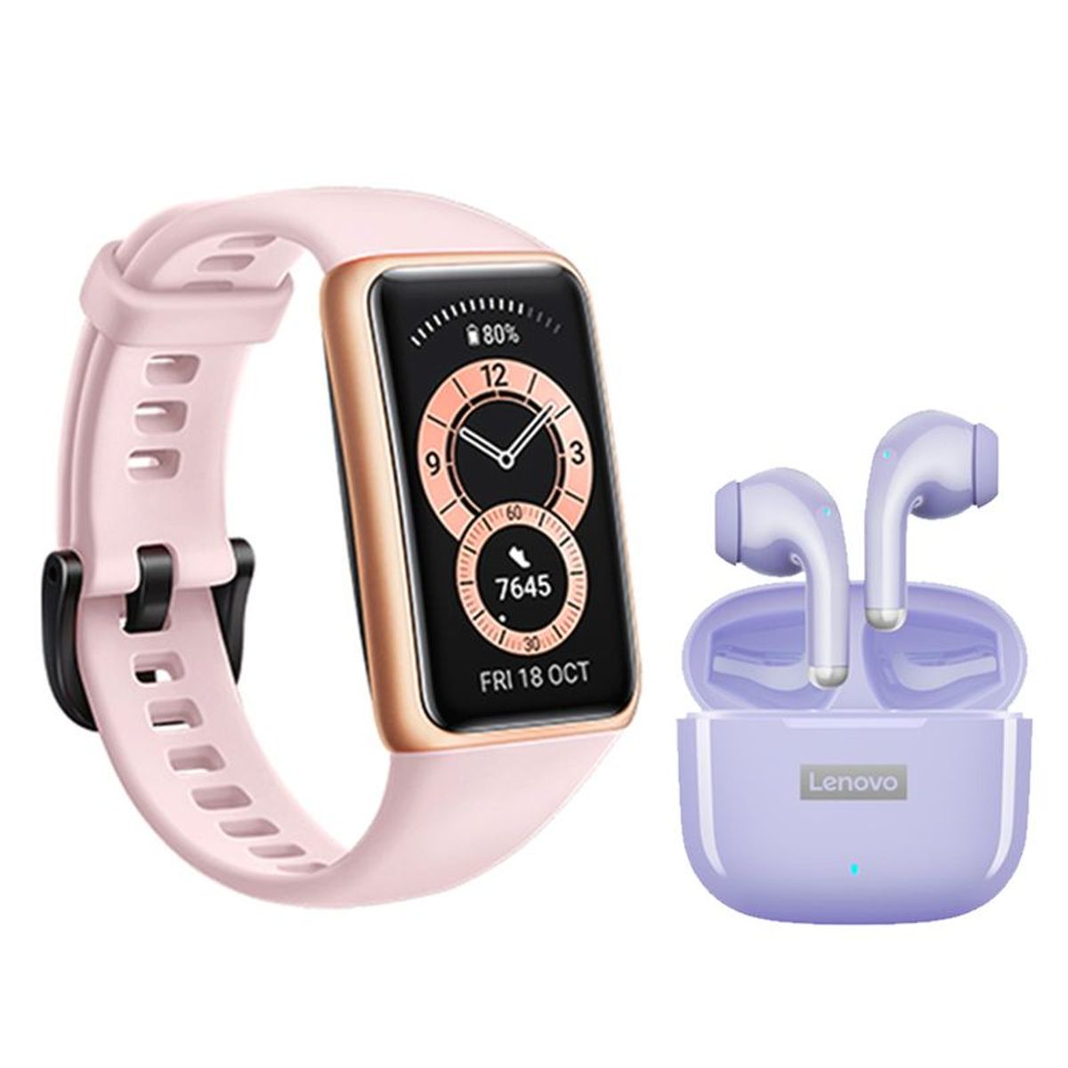 HUAWEI - Huawei Band 6 De Reloj Pulsera inteligente y Audífonos Lenovo LP40 Pro