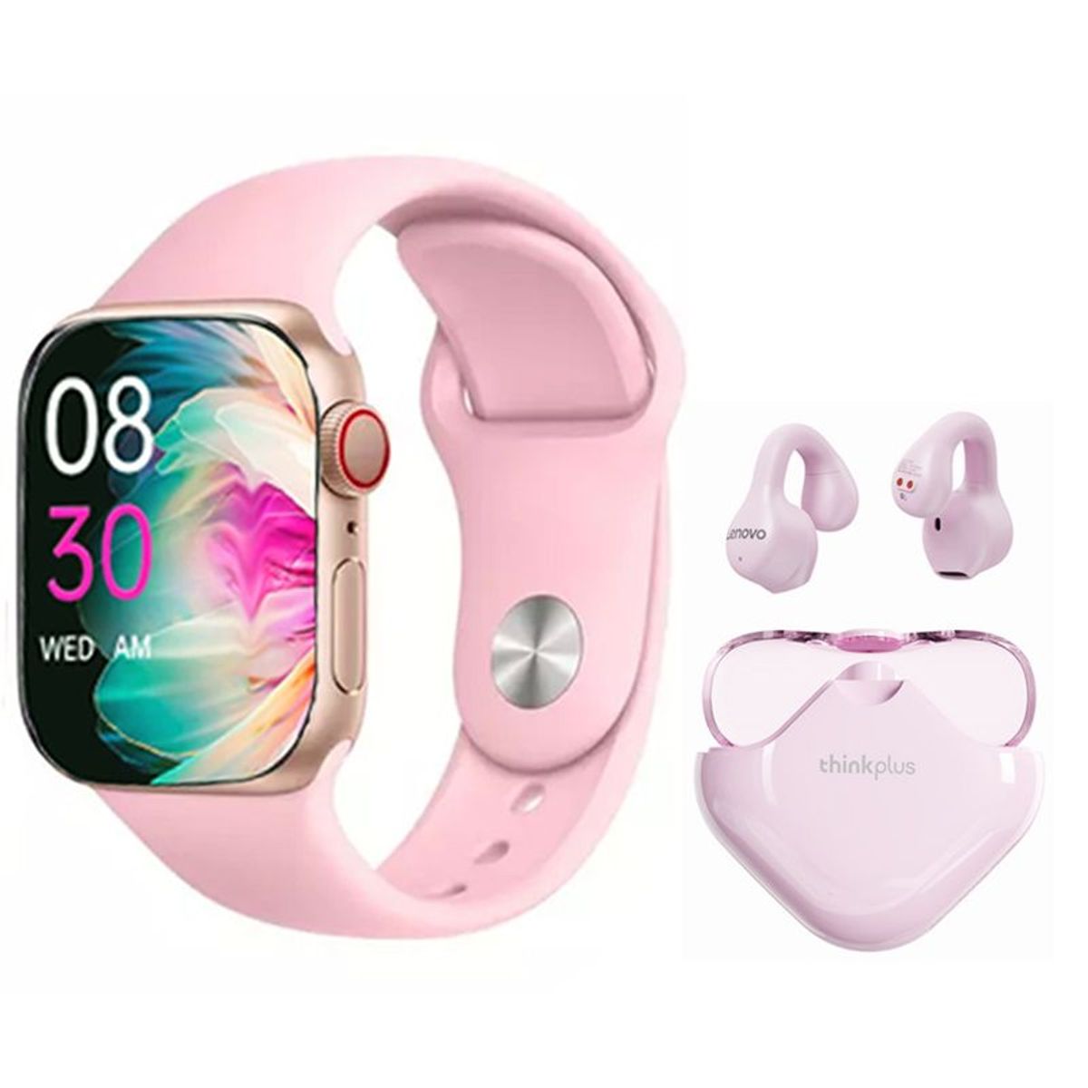 LENOVO - Audífonos Lenovo XT61-Rosa y Toumi S9 PRO-P Watch Reloj inteligente