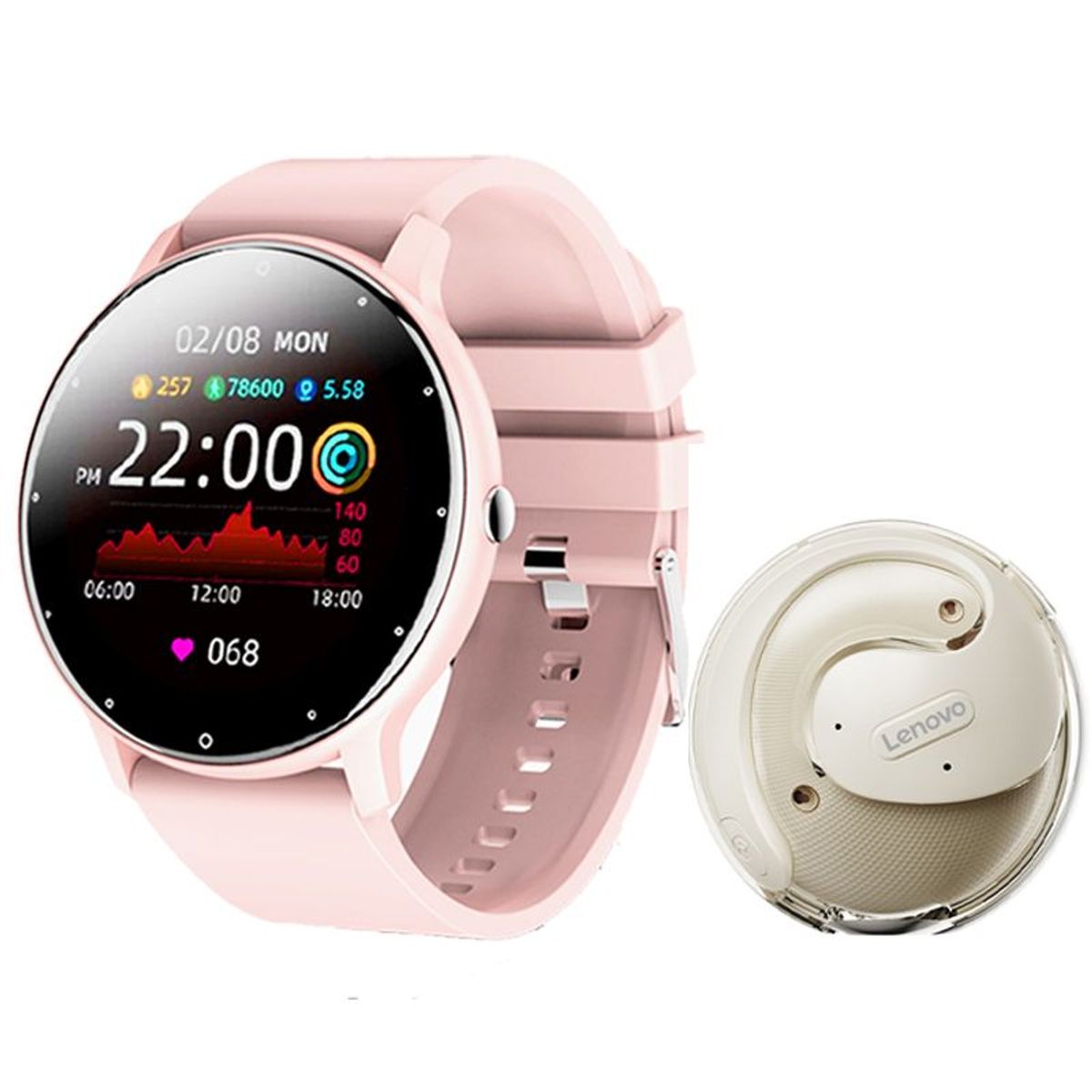 LENOVO - Audífonos Lenovo X15 PRO-Blanco y Toumi Watch Fit 2-P Reloj inteligente