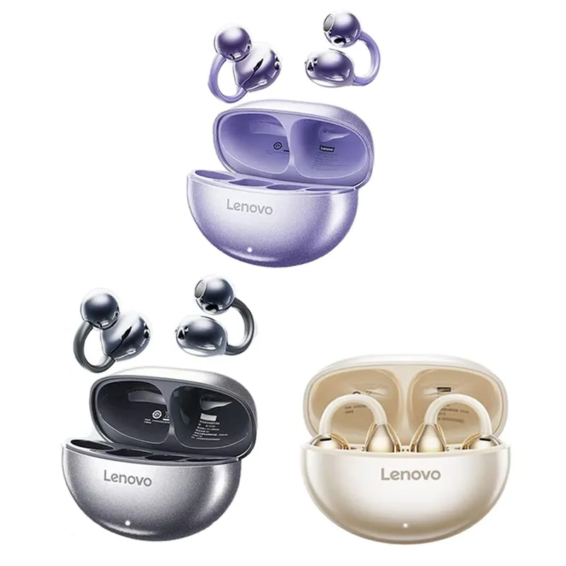 LENOVO - Set 3 Audífonos Lenovo TA140 Bluetooth 5.4-Morado y Blanco y Negro