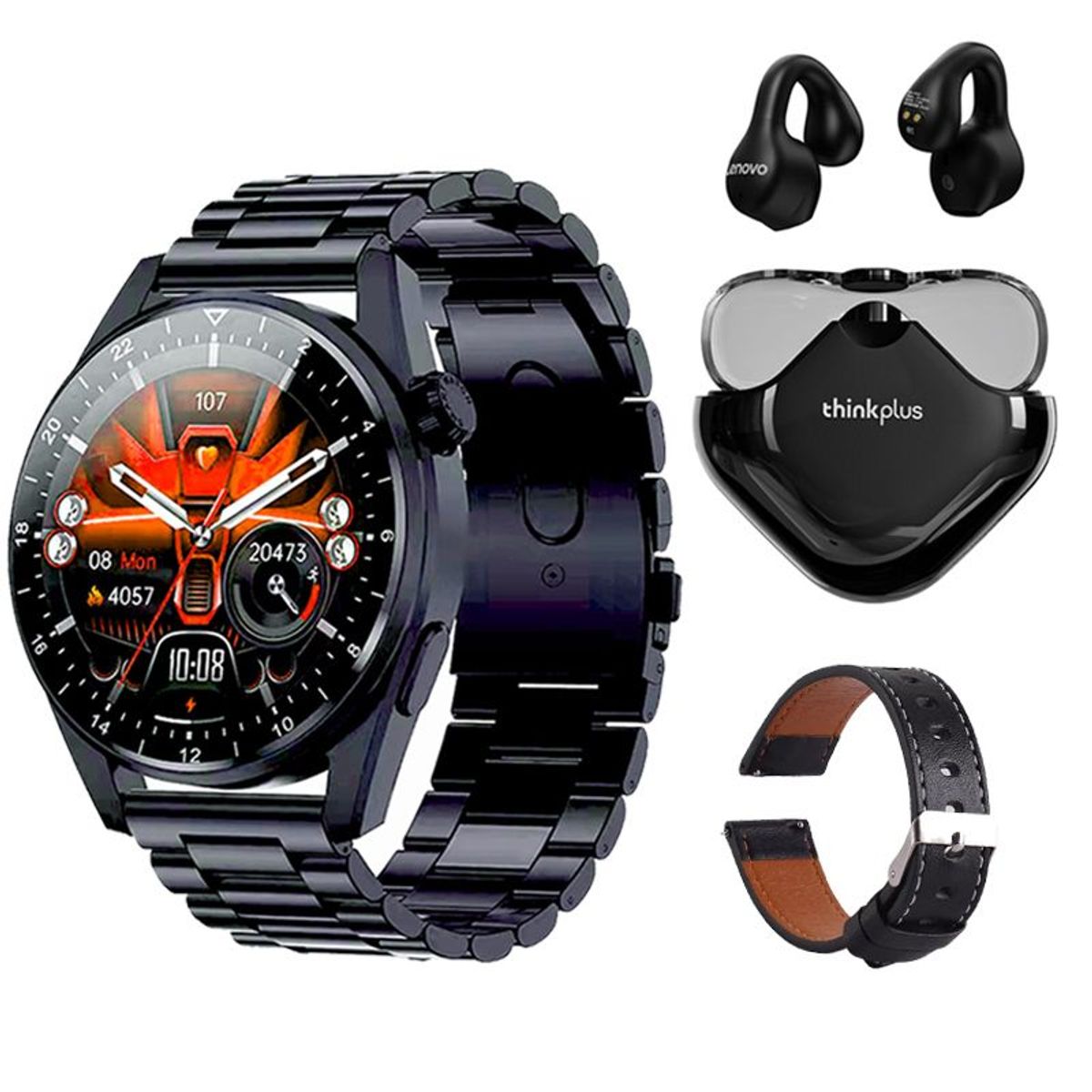 LENOVO - Lenovo XT61 De Audífonos-Negro y Toumi GT-A-B Reloj inteligente
