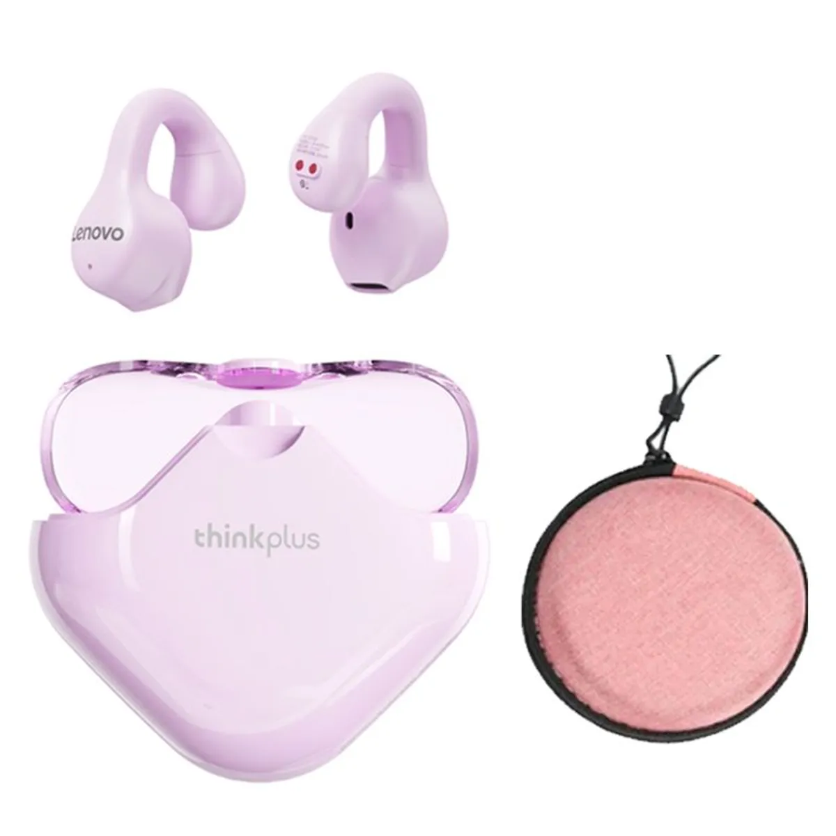 LENOVO - Lenovo XT61 De Audífonos-Rosa y Bolsa de almacenamiento-Rosa