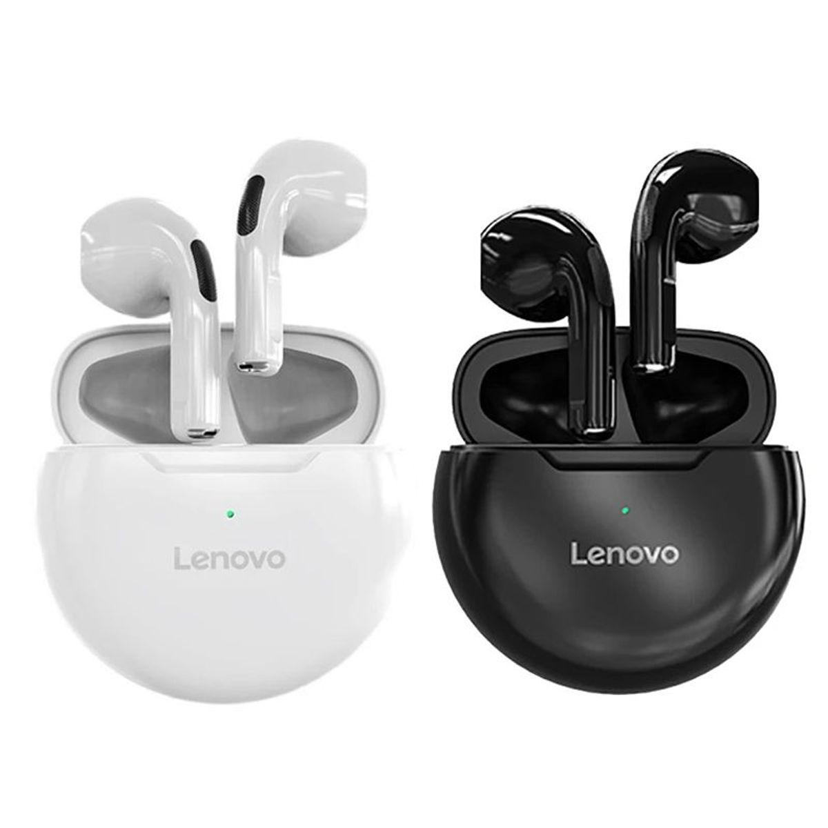 LENOVO - Set 2 De Lenovo HT38 De Audífonos   Bluetooth 5.1 Negro+Blanco