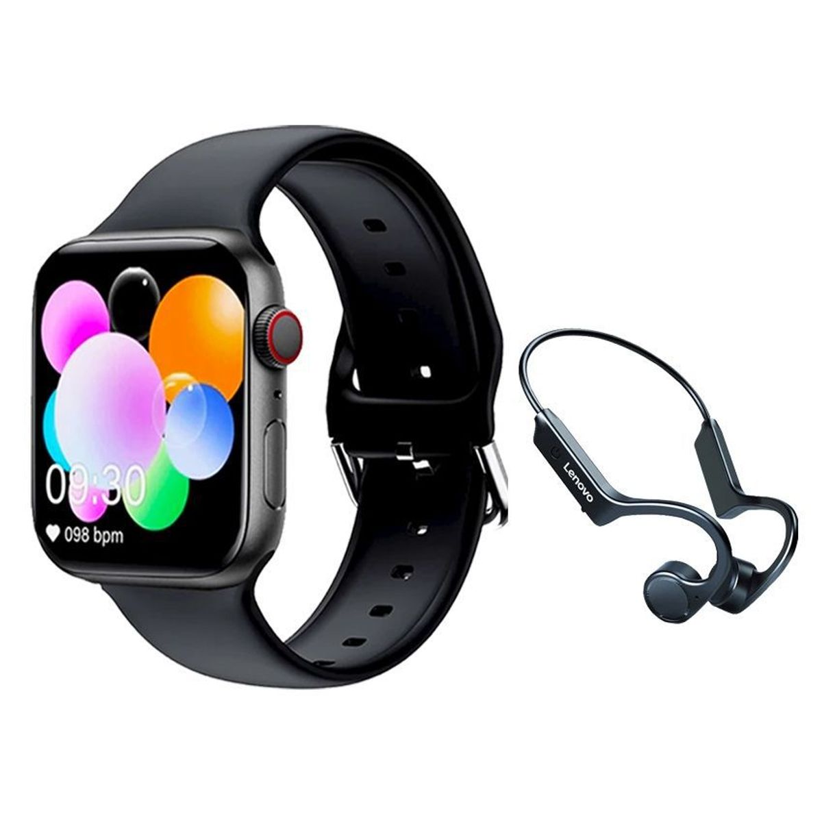 LENOVO - Lenovo X4 De Audífonos-Blanco y Toumi Watch 2 Max-Negro