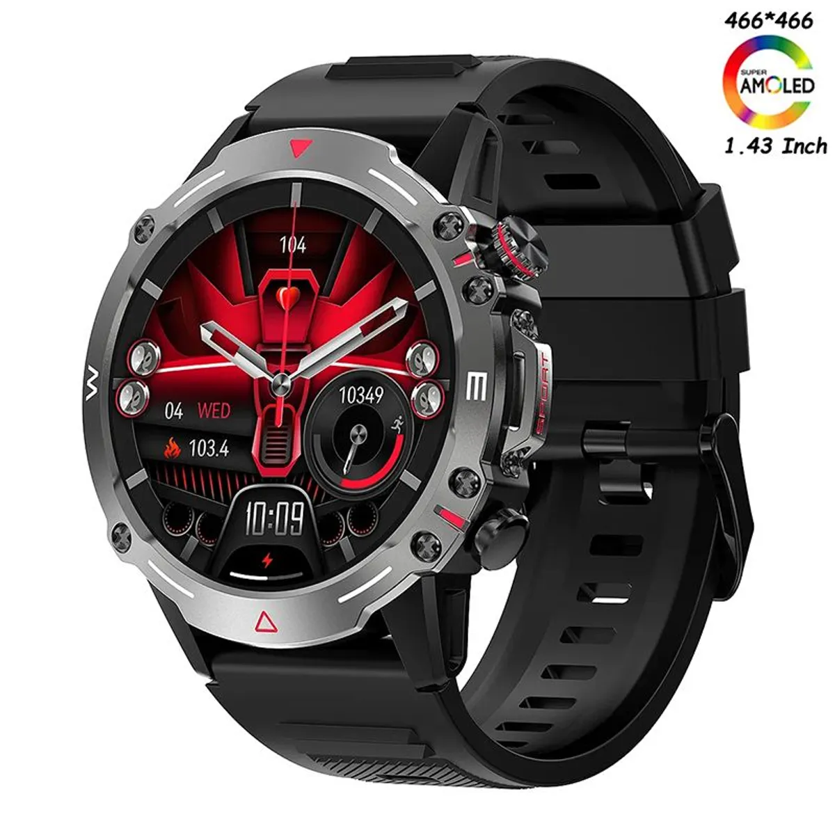 TOUMI - Reloj Inteligente Toumi GT-H7 Bluetooth Smartwatch  1.43 Amoled